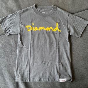 Diamond Supply - Gray Tshirt with yellow print